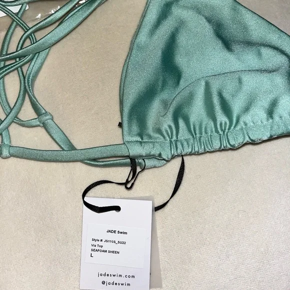 Jade swim via bikini top seafoam sheer size L - Picture 5 of 9